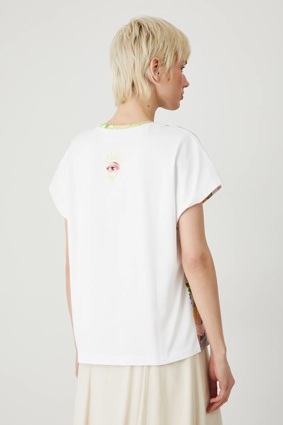 T-shirt bawełniany damski z kolekcji El Gato Chimney x Medicine kolor biały biały RS25-TSD853