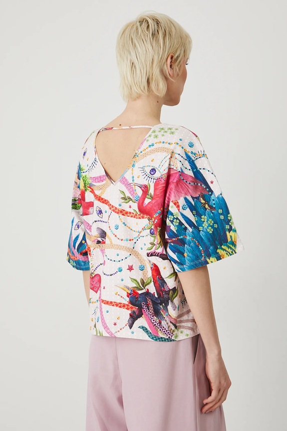 Βαμβακερό μπλουζάκι Medicine μπεζ RS25-TSD856