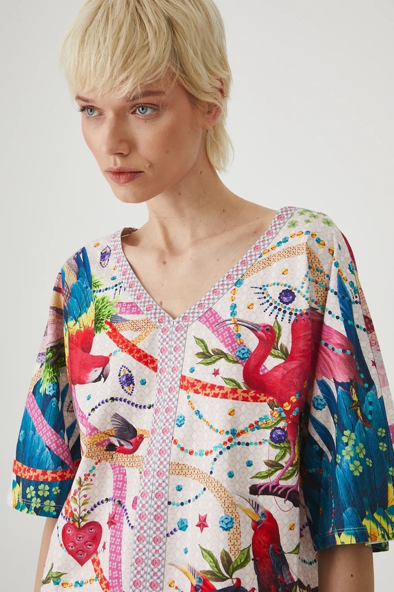 Βαμβακερό μπλουζάκι Medicine RS25-TSD856 μπεζ