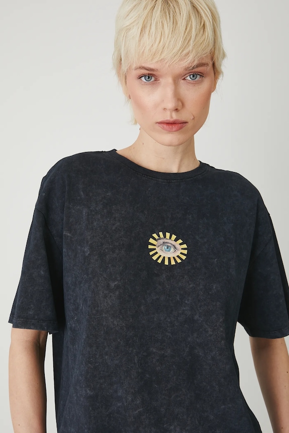 T-shirt bawełniany damski z kolekcji El Gato Chimney x Medicine kolor szary szary RS25-TSD857