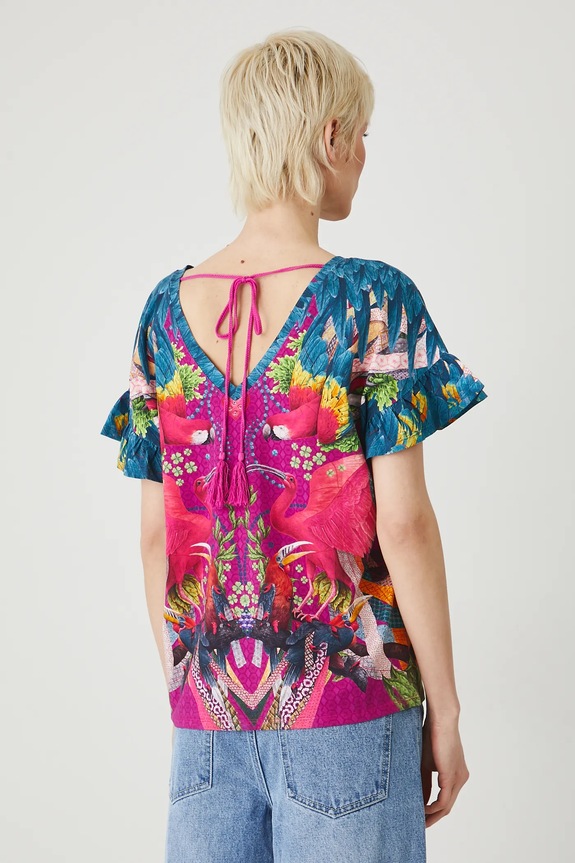 T-shirt damski z kolekcji El Gato Chimney x Medicine kolor różowy różowy RS25-TSD858