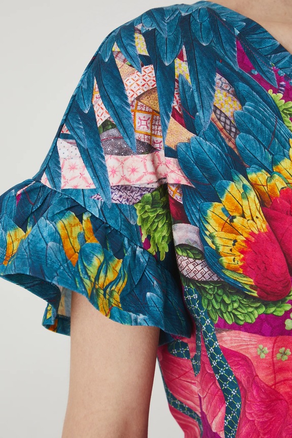 T-shirt damski z kolekcji El Gato Chimney x Medicine kolor różowy RS25-TSD858