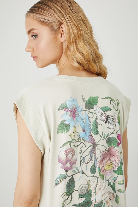 Medicine tricou din bumbac print verde RS25-TSD906