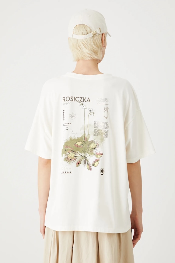 T-shirt bawełniany damski z kolekcji Medicine x Słowiński Park Narodowy kolor beżowy beżowy RS25-TSDA51