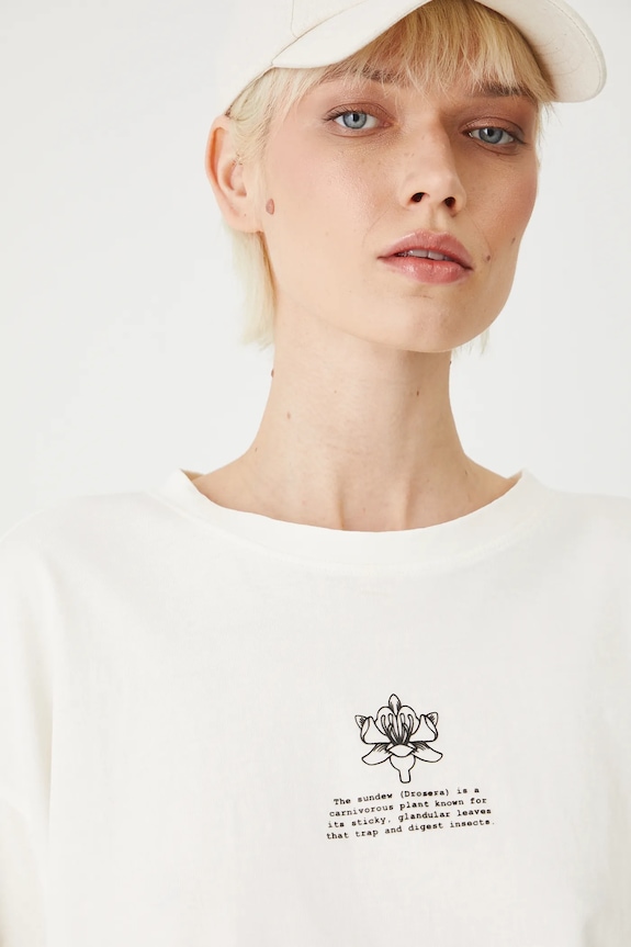 T-shirt bawełniany damski z kolekcji Medicine x Słowiński Park Narodowy kolor beżowy RS25-TSDA51 beżowy