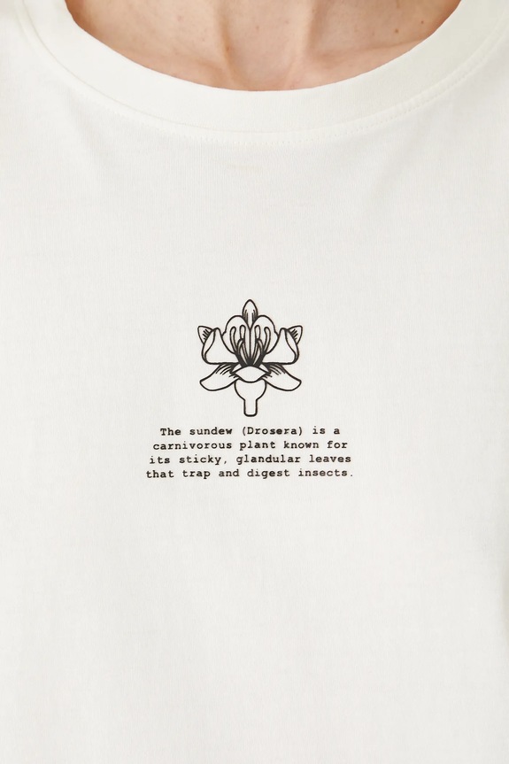 T-shirt bawełniany damski z kolekcji Medicine x Słowiński Park Narodowy kolor beżowy RS25-TSDA51