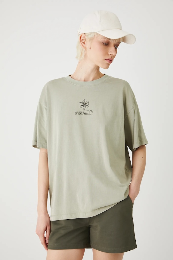 T-shirt bawełniany damski z kolekcji Medicine x Słowiński Park Narodowy kolor zielony RS25-TSDA51 zielony RS25