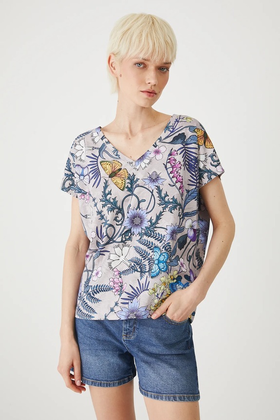 T-shirt bawełniany damski z kolekcji Medicine x Słowiński Park Narodowy kolor beżowy RS25-TSDA56 beżowy RS25