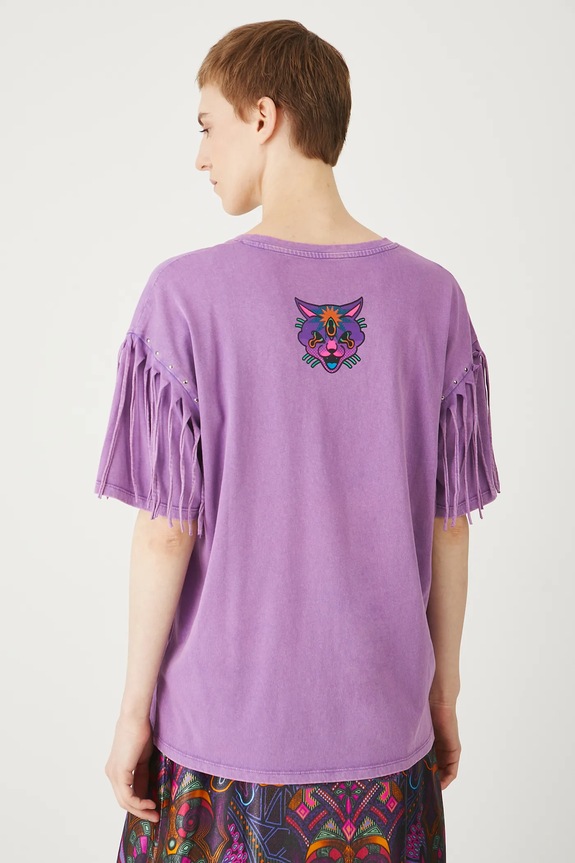 Ρούχα Βαμβακερό μπλουζάκι Medicine RS25-TSDC05 μωβ