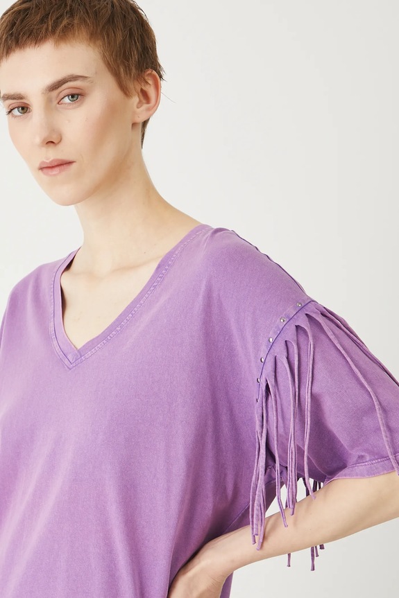 Βαμβακερό μπλουζάκι Medicine μωβ RS25-TSDC05