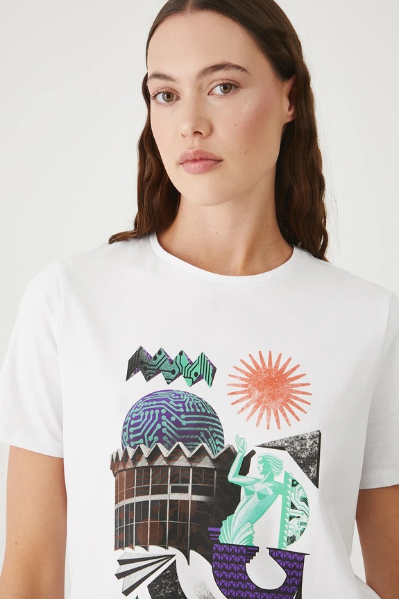 Medicine tricou print alb RS25.TSDC06