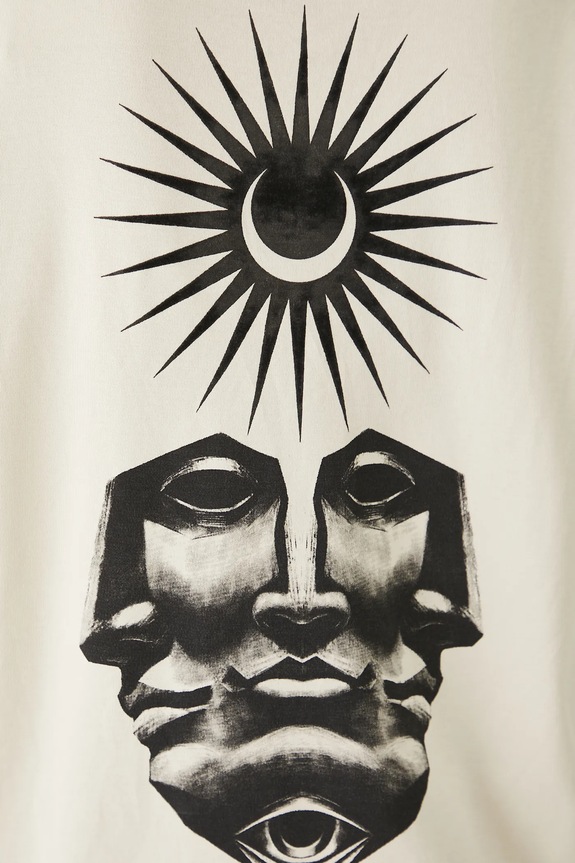 T-shirt bawełniany damski Tattoo Art by Michał Kidacki RS25.TSDC55 beżowy