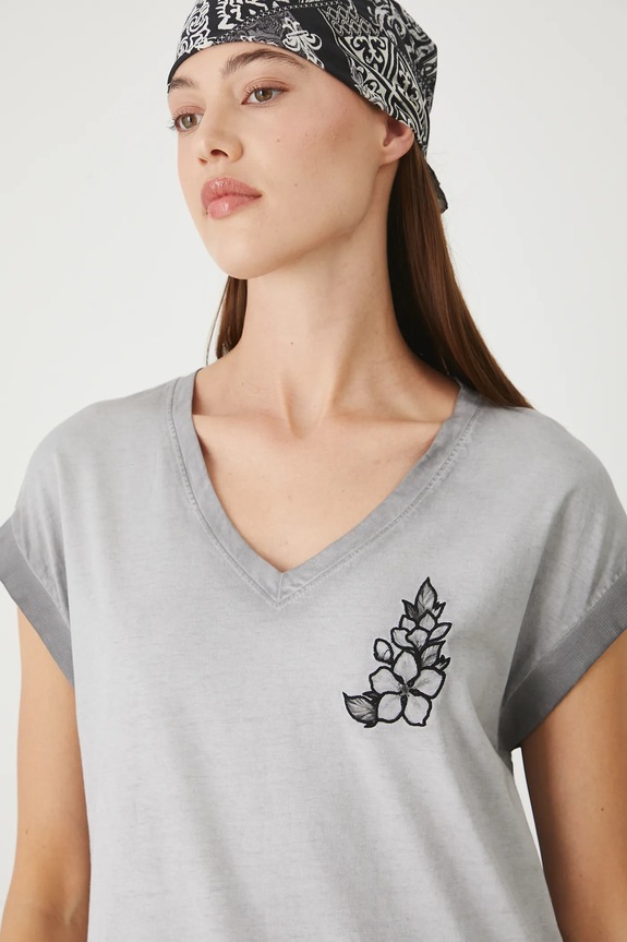 Bavlnené tričko dámske Tattoo Art by Natalia Perrote RS25-TSDC60 sivá