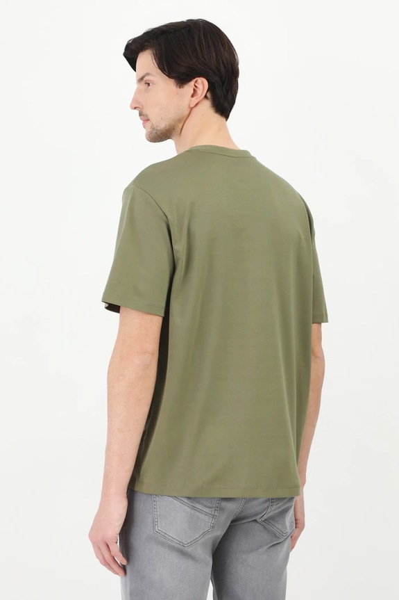 Odzież T-shirt bawełniany męski interlock gładki kolor zielony RS25-TSM041 zielony