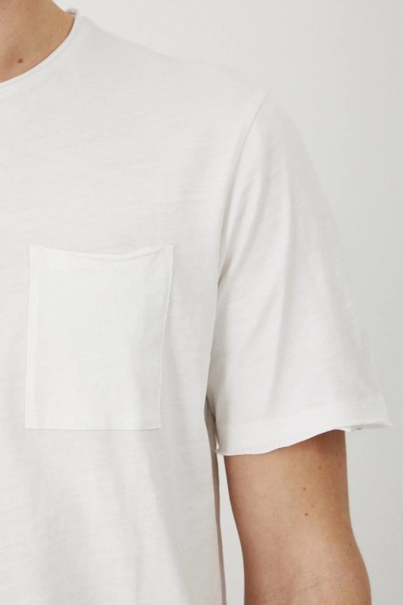 T-shirt bawełniany męski gładki kolor biały RS25-TSM060 biały