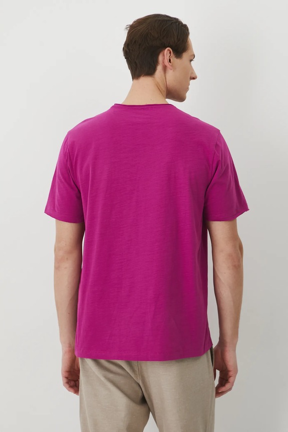 Odzież T-shirt bawełniany męski gładki kolor fioletowy RS25-TSM060 fioletowy