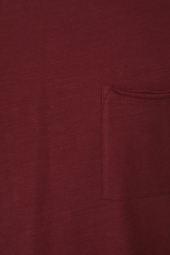 T-shirt bawełniany męski gładki kolor bordowy RS25-TSM060 bordowy