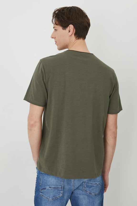 Odzież T-shirt bawełniany męski gładki kolor zielony RS25-TSM060 zielony