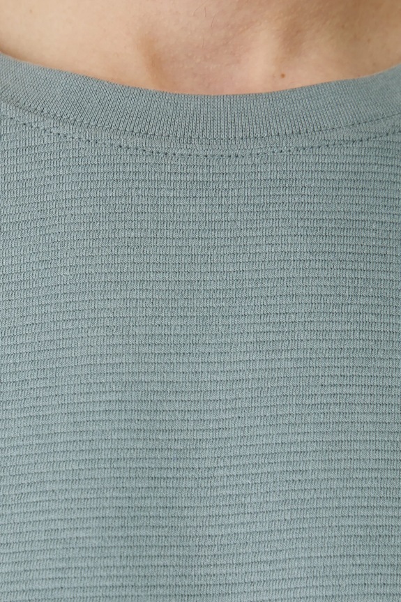 T-shirt bawełniany męski z fakturą kolor turkusowy RS25-TSM080 turkusowy