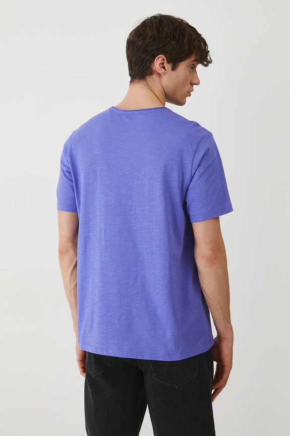 Odzież T-shirt bawełniany męski gładki kolor fioletowy RS25-TSM091 fioletowy