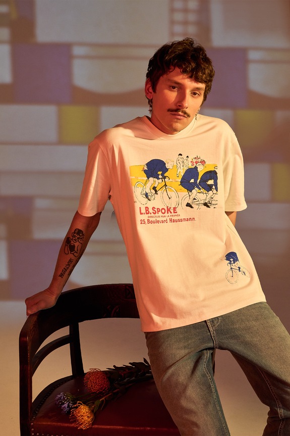 Medicine tricou din bumbac print alb RS25-TSM254