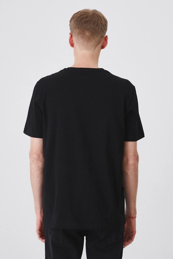 T-shirt bawełniany męski z kolekcji Eviva L'arte kolor czarny czarny RS25-TSM257