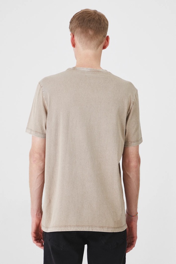 T-shirt bawełniany męski z kolekcji Eviva L'arte kolor beżowy beżowy RS25-TSM258