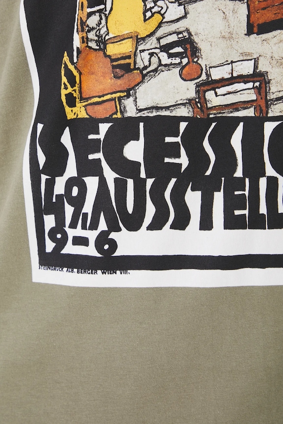 T-shirt bawełniany męski z kolekcji Eviva L'arte kolor zielony RS25-TSM260