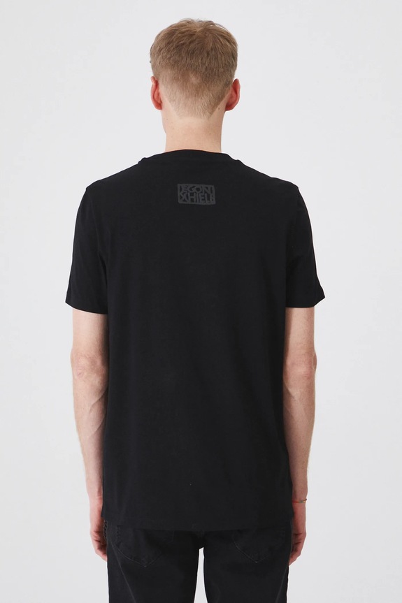 T-shirt bawełniany męski z kolekcji Eviva L'arte kolor czarny czarny RS25-TSM260