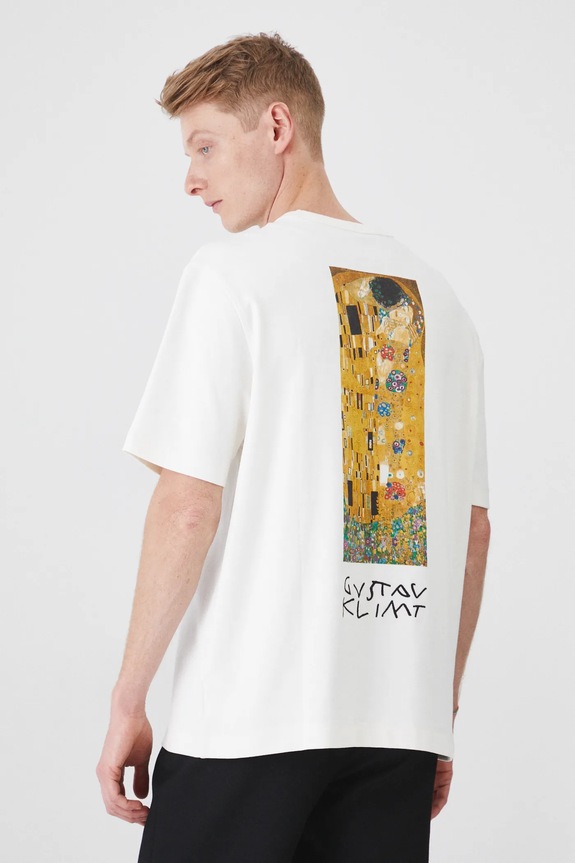 T-shirt bawełniany męski z kolekcji Eviva L'arte kolor beżowy RS25.TSM262 beżowy RS25