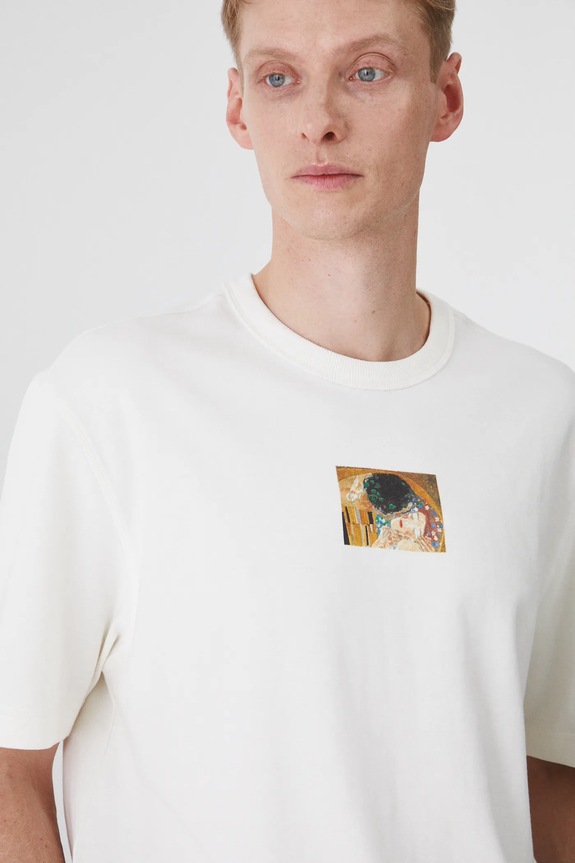 T-shirt bawełniany męski z kolekcji Eviva L'arte kolor beżowy RS25.TSM262 beżowy