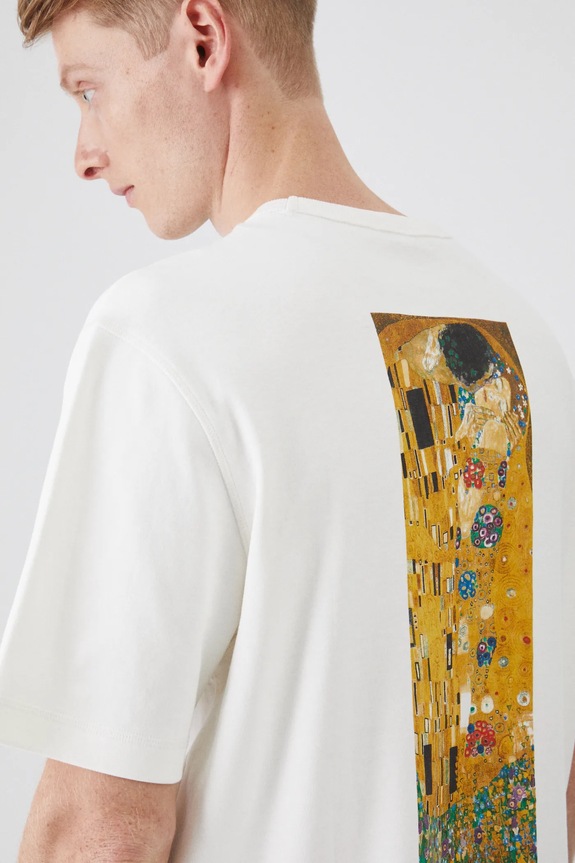 T-shirt bawełniany męski z kolekcji Eviva L'arte kolor beżowy RS25.TSM262
