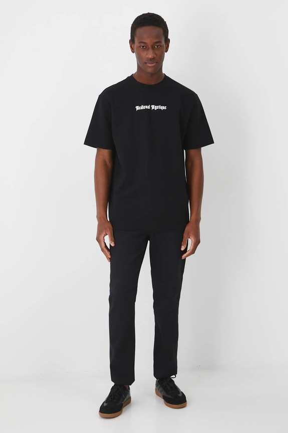 T-shirt bawełniany męski z nadrukiem kolor czarny RS25-TSM408 czarny RS25