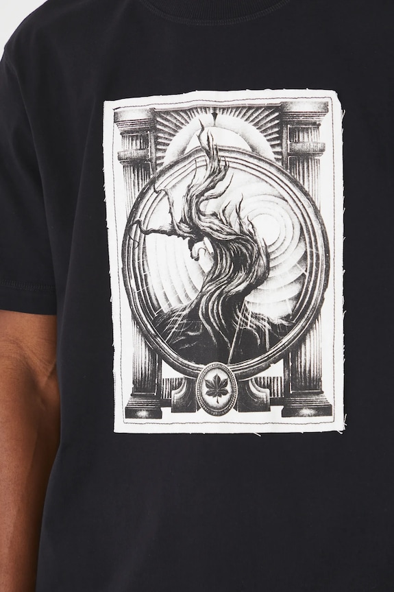 T-shirt bawełniany męski by Miłosz Kawaler - Kavaler Artworks, Grafika Polska kolor czarny RS25-TSM450