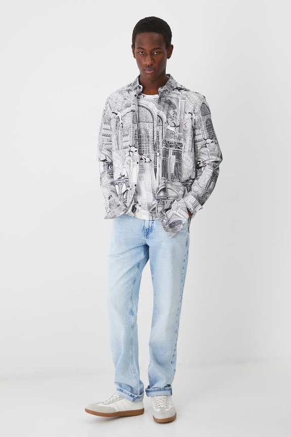 Odzież T-shirt bawełniany męski by Małgorzata Kaczmarska, Grafika Polska kolor biały RS25.TSM451 biały