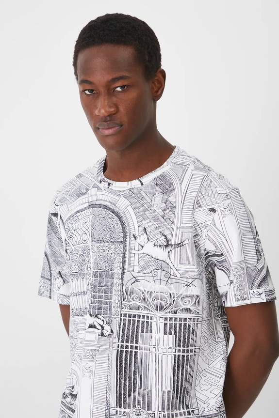 T-shirt bawełniany męski by Małgorzata Kaczmarska, Grafika Polska kolor biały RS25.TSM451 biały