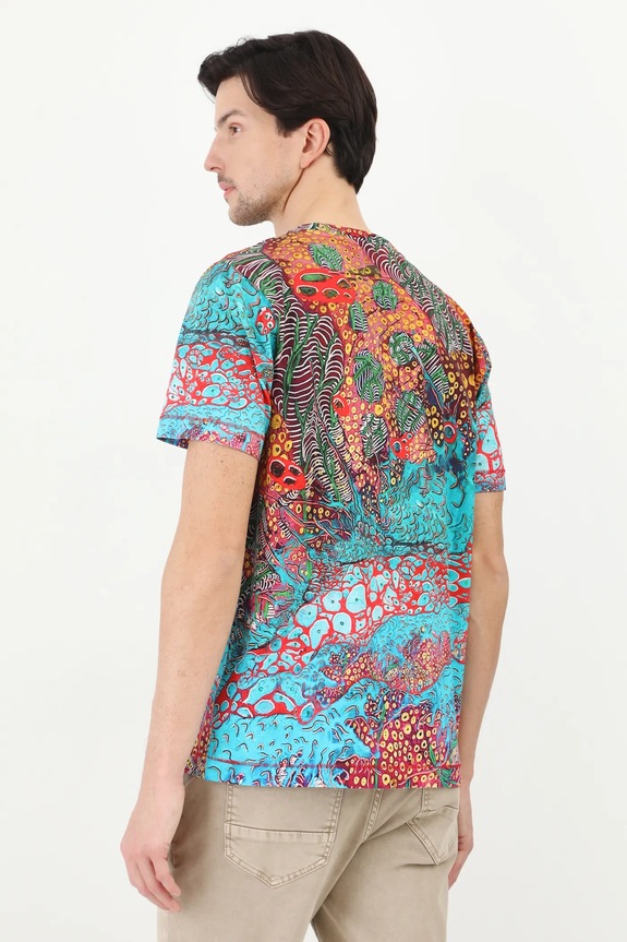 T-shirt bawełniany męski z elastanem by Patryk Chwastek, Grafika Polska kolor multicolor multicolor RS25-TSM452