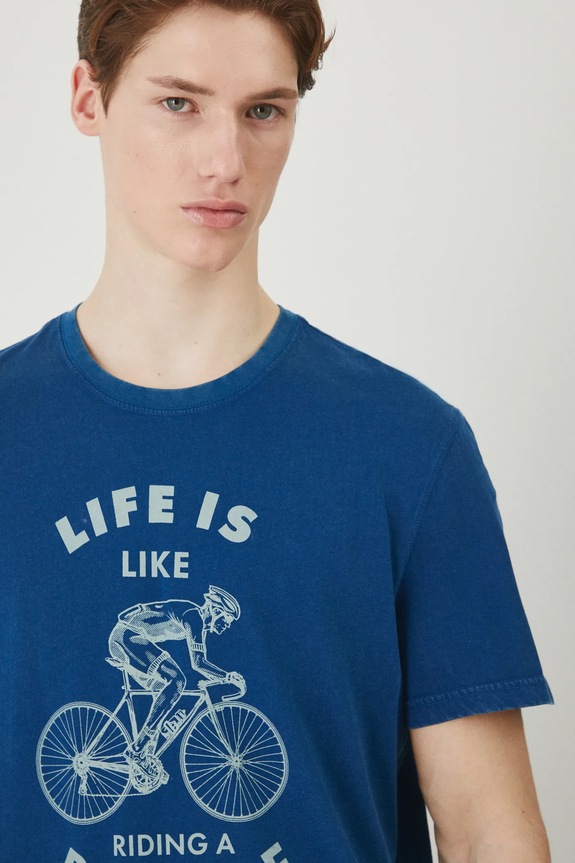 Medicine t-shirt bawełniany niebieski RS25-TSM602