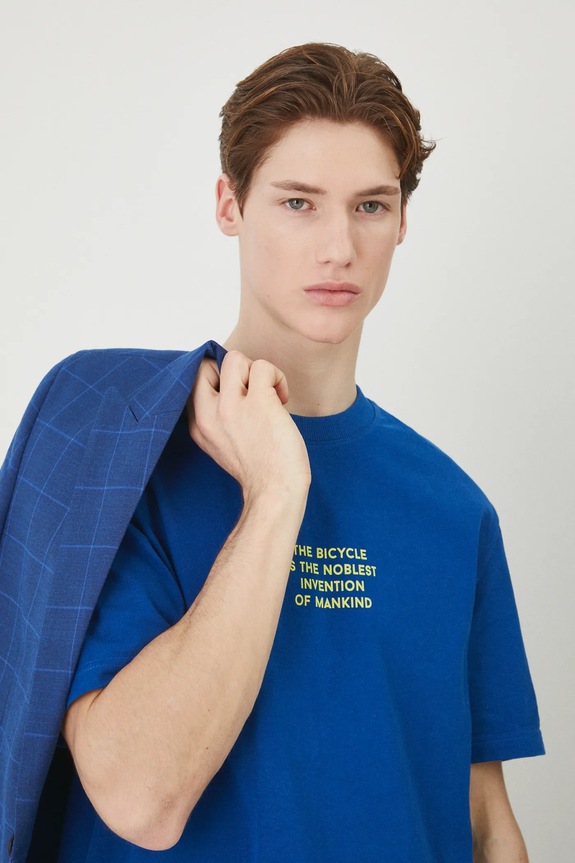 Βαμβακερό μπλουζάκι Medicine μπλε RS25-TSM604