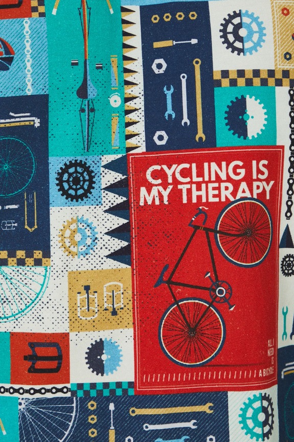 T-shirt męski z elastanem wzorzysty kolor czerwony RS25-TSM618 czerwony