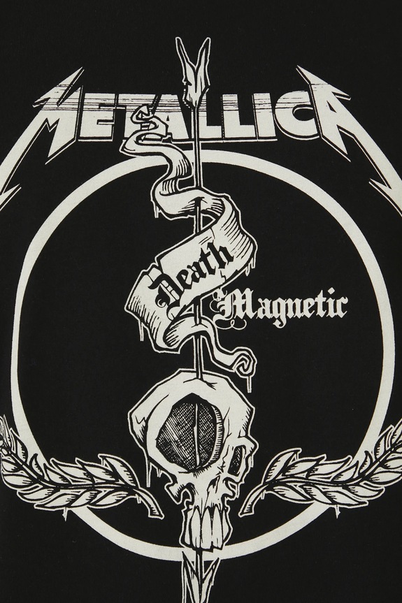 Bavlněné tričko pánské Metallica černá barva RS25-TSM670 černá