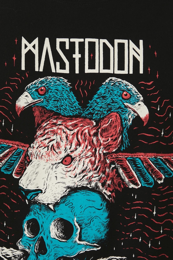 T-shirt bawełniany męski Mastodon kolor czarny RS25-TSM672 czarny