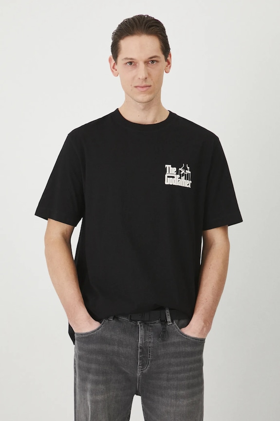 Odzież T-shirt bawełniany męski The Godfather kolor czarny RS25-TSM676 czarny