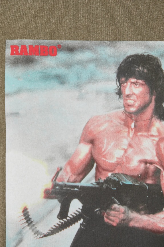 T-shirt bawełniany męski Rambo kolor zielony RS25-TSM677 zielony