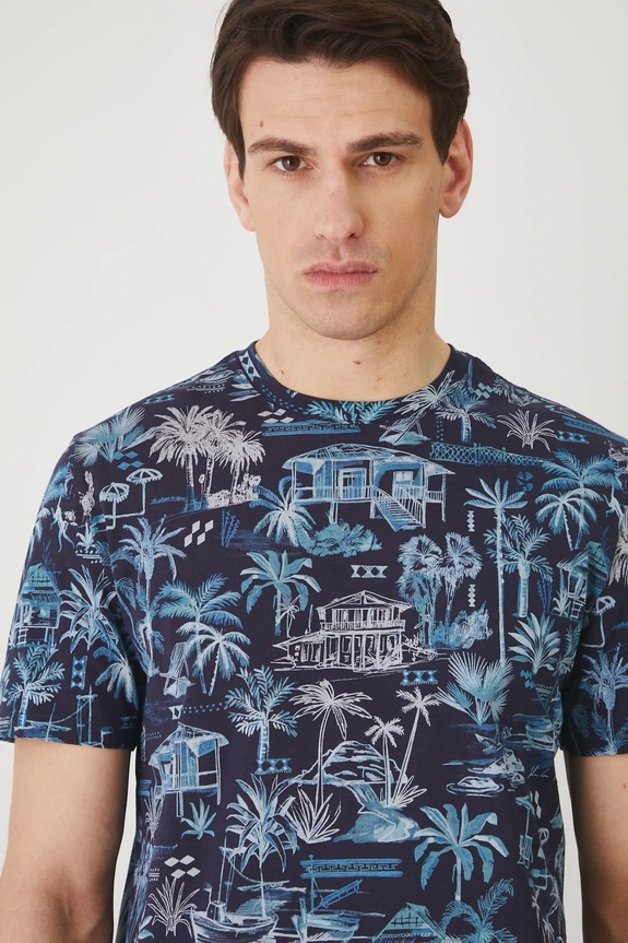 Medicine t-shirt bawełniany granatowy RS25-TSM708