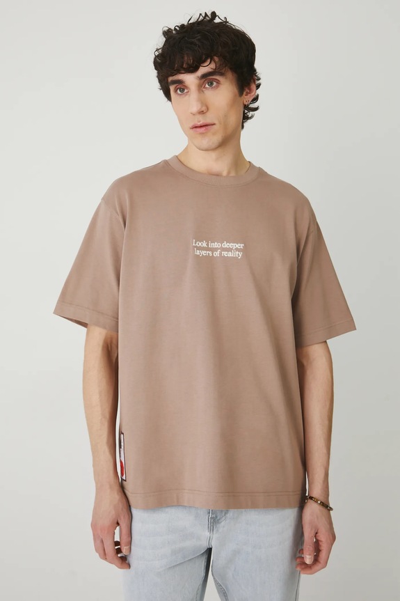 Βαμβακερό μπλουζάκι Medicine RS25-TSM850 μπεζ