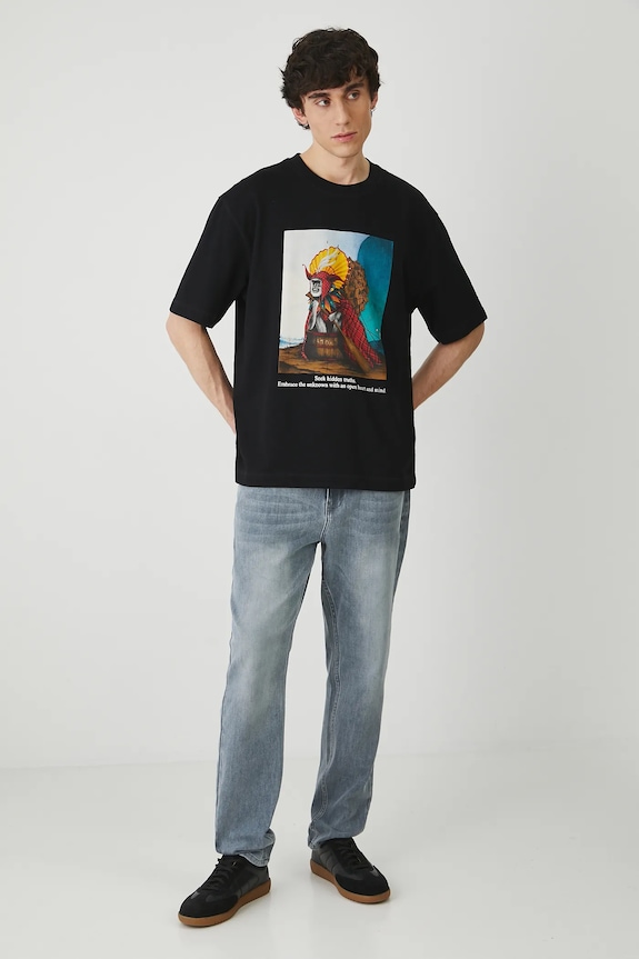 Ρούχα Βαμβακερό μπλουζάκι Medicine RS25-TSM851 μαύρο