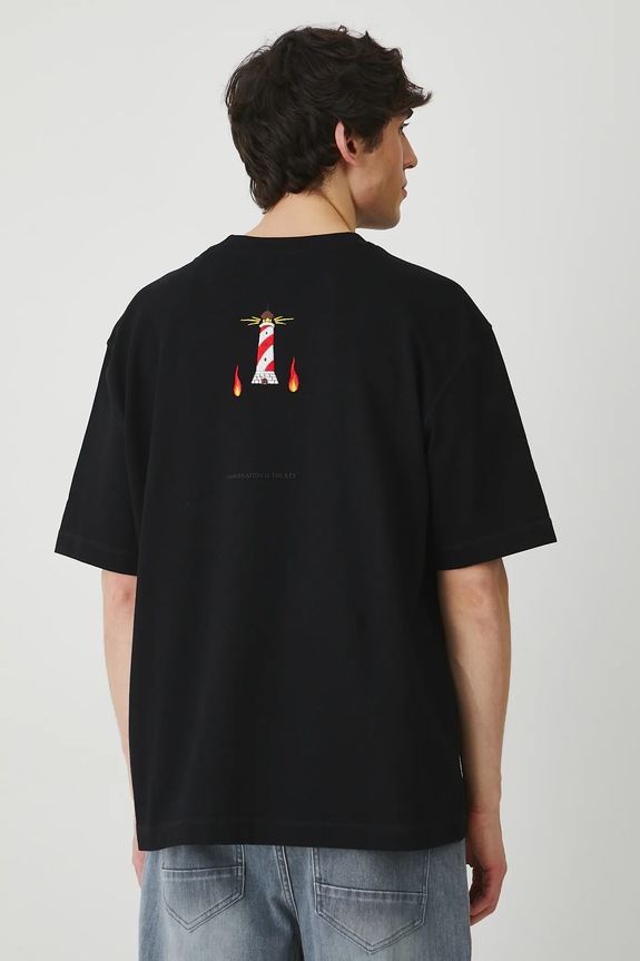 Βαμβακερό μπλουζάκι Medicine μαύρο RS25-TSM851