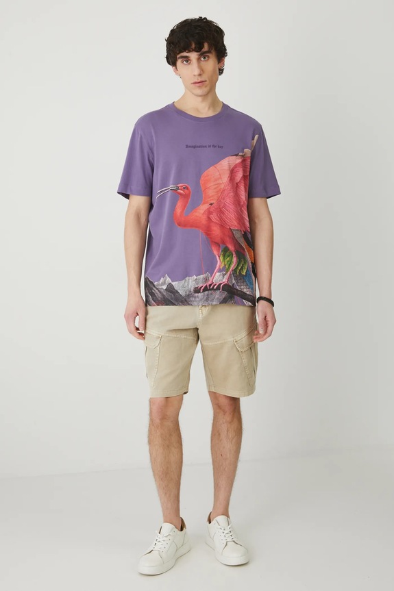 Abbigliamento Medicine t-shirt in cotone RS25-TSM857 violetto