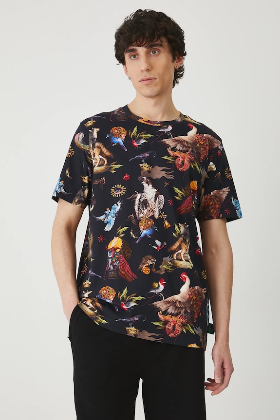 Βαμβακερό μπλουζάκι Medicine RS25-TSM858 μαύρο RS25